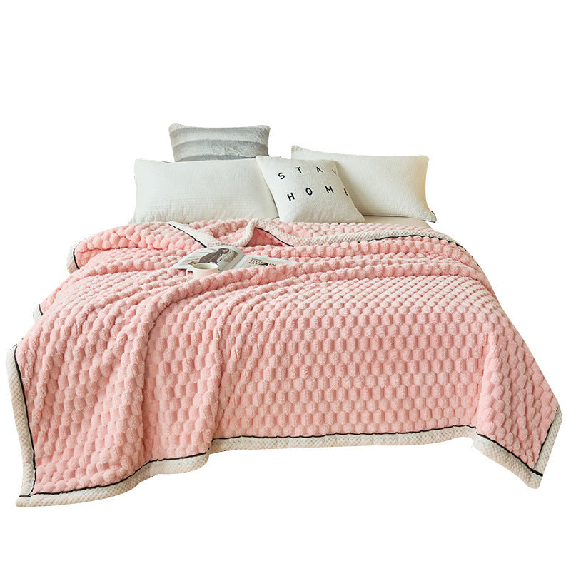 Coral Flannel Winter Cozy Thick Thermal Cover Blanket