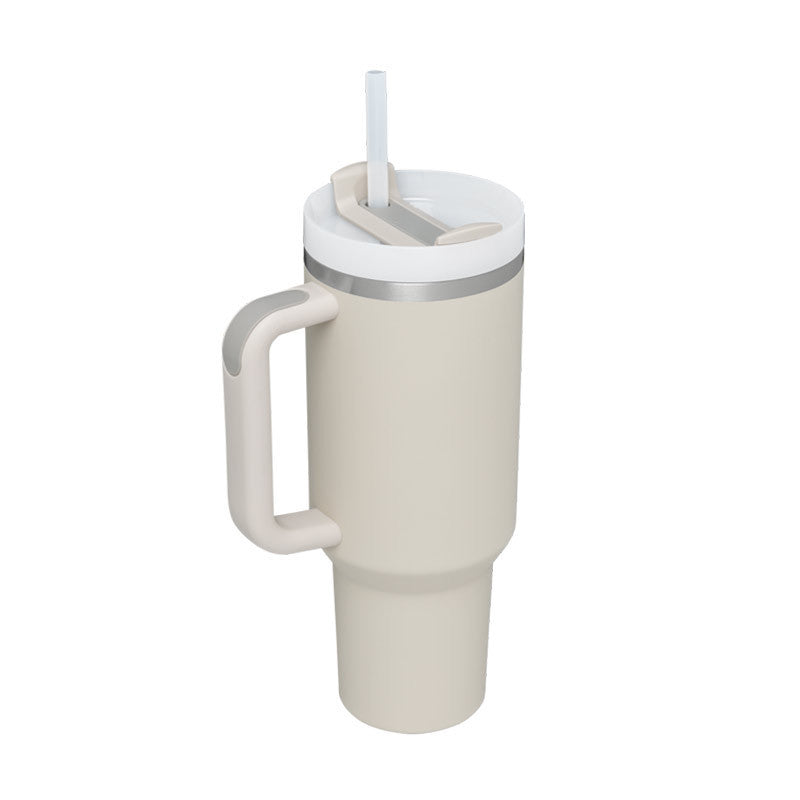 40 Oz Tumbler With Handle Straw Insulated, Stainless Steel Spill Proof Vacuum Coffee Cup Tumbler With Lid Tapered Mug Gifts For Valentine Suitable For Car Gym Office Travel