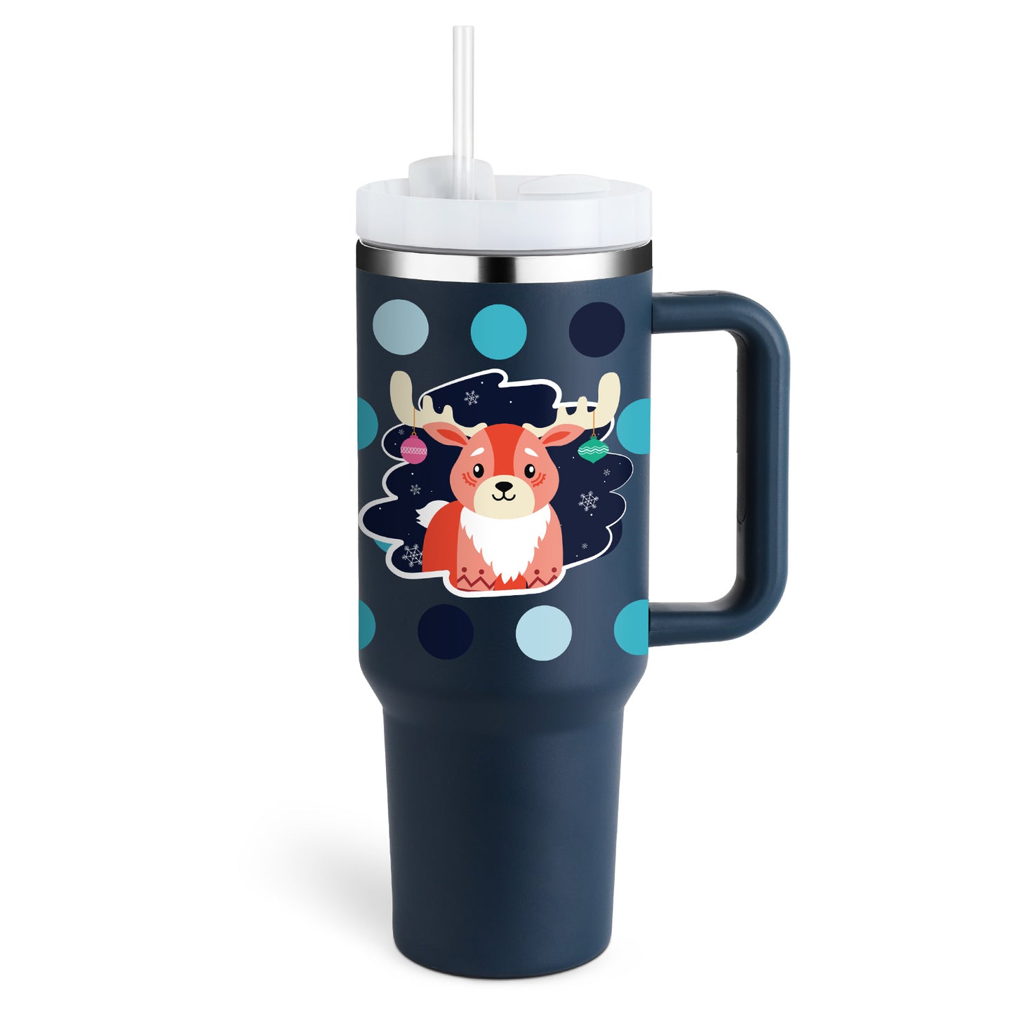 40 Oz Tumbler With Handle Straw Insulated, Stainless Steel Spill Proof Vacuum Coffee Cup Tumbler With Lid Tapered Mug Gifts For Valentine Suitable For Car Gym Office Travel