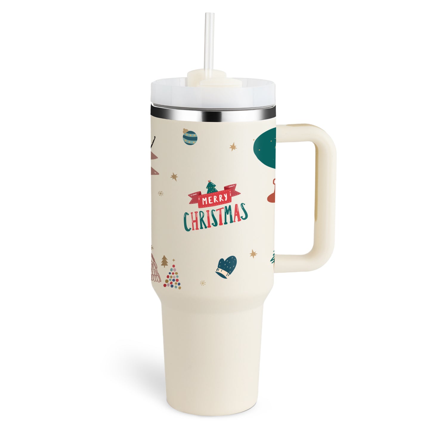 40 Oz Tumbler With Handle Straw Insulated, Stainless Steel Spill Proof Vacuum Coffee Cup Tumbler With Lid Tapered Mug Gifts For Valentine Suitable For Car Gym Office Travel