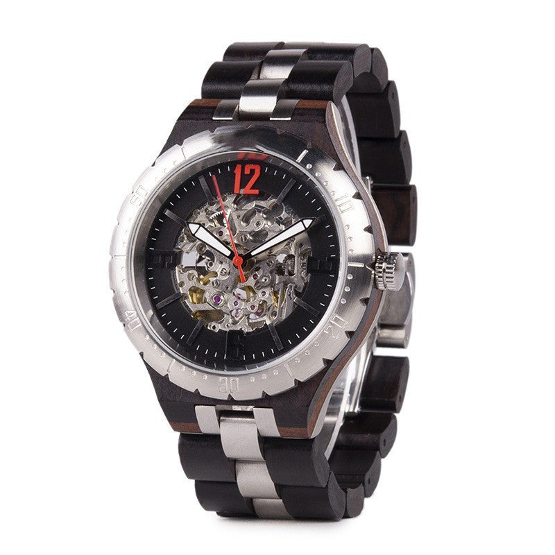 Exquisite Luxury Men's Watches, High-end Wooden Automatic Mechanical Watches