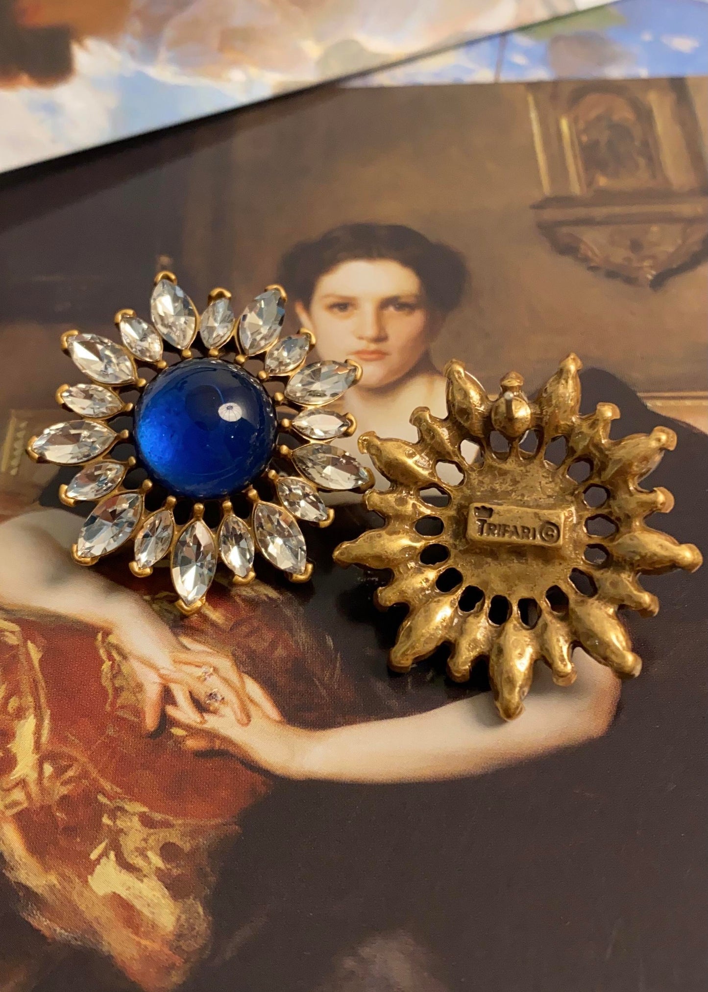 Vintage Colored Glaze Earrings Hollow Jeweled, Vintage Jewelry Gifts