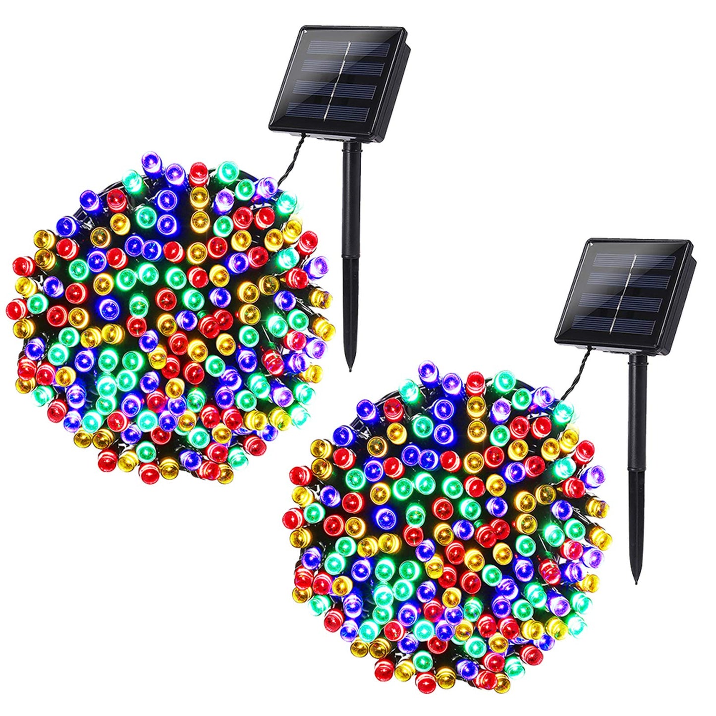 Joomer Solar Christmas Lights, 2 Pack Total 144 FT 400 LED 8 Modes Waterproof Solar Christmas Lights Outdoor for Christmas Decorations (Multicolor)