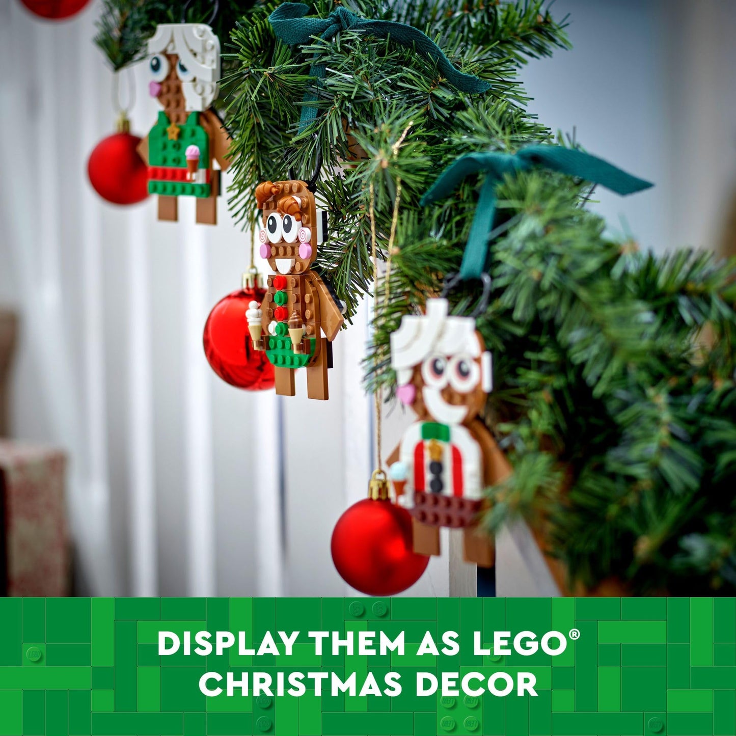 LEGO Gingerbread Ornaments - Christmas Tree Ornaments Building Set for Kids, Boys & Girls, Ages 6+ - 3 Gingerbread Decorations for Tree & Home - Gift Ideas for Kids - 40642