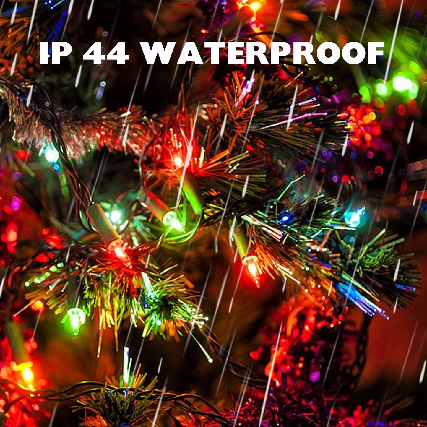 Dazzle Bright Multi-Colored Christmas Mini String Lights, 20FT 100 Count Incandescent Waterproof Fairy Lights Plug in, Connectable Christmas Decorations for Indoor Outdoor Home Party Garden Yard