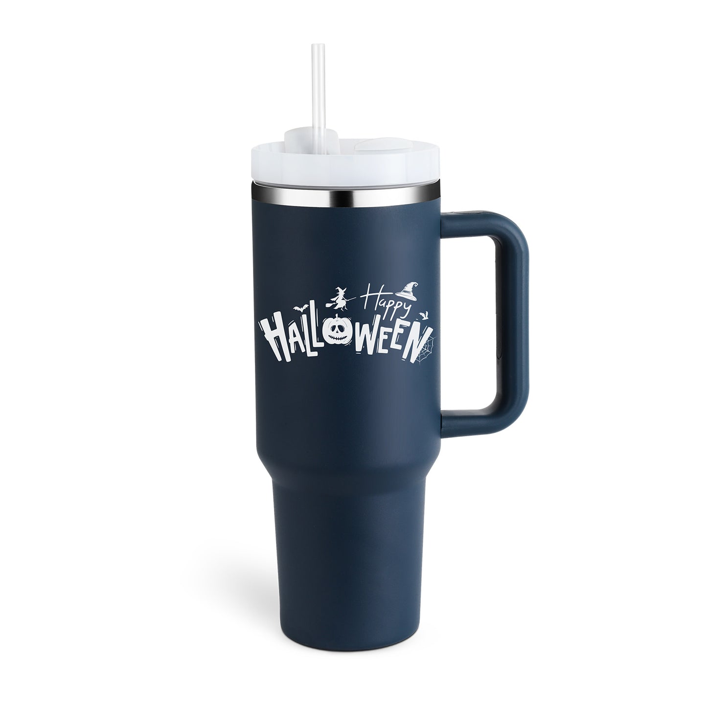 40 Oz Tumbler With Handle Straw Insulated, Stainless Steel Spill Proof Vacuum Coffee Cup Tumbler With Lid Tapered Mug Gifts For Valentine Suitable For Car Gym Office Travel