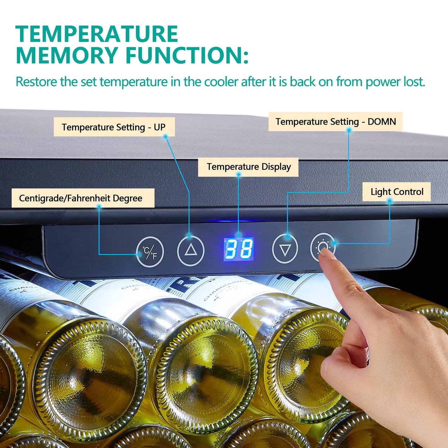 Kalamera Mini Fridge 24?ǥ Beverage and Wine Cooler Built-in or Freestanding - 118 Cans & 16 Bottles Capacity Wine Refrigerator Cooler