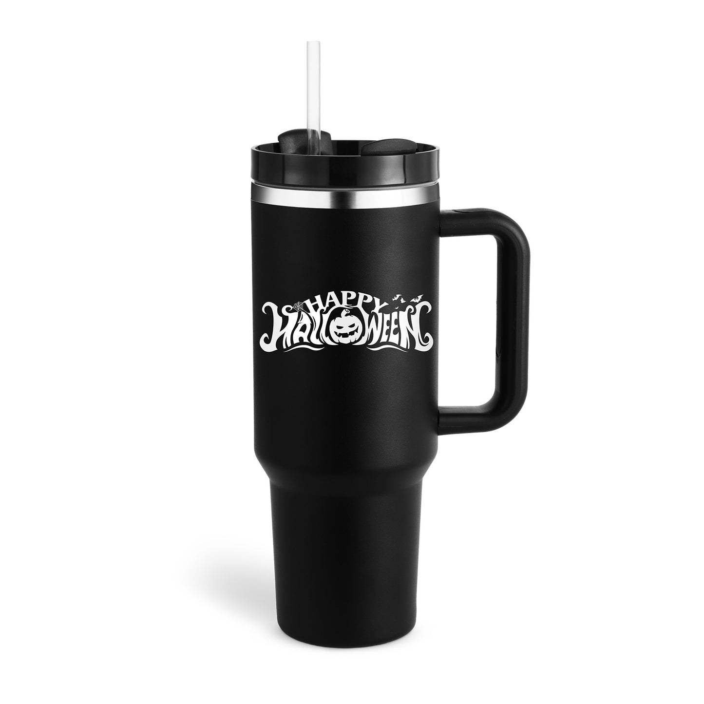 40 Oz Tumbler With Handle Straw Insulated, Stainless Steel Spill Proof Vacuum Coffee Cup Tumbler With Lid Tapered Mug Gifts For Valentine Suitable For Car Gym Office Travel