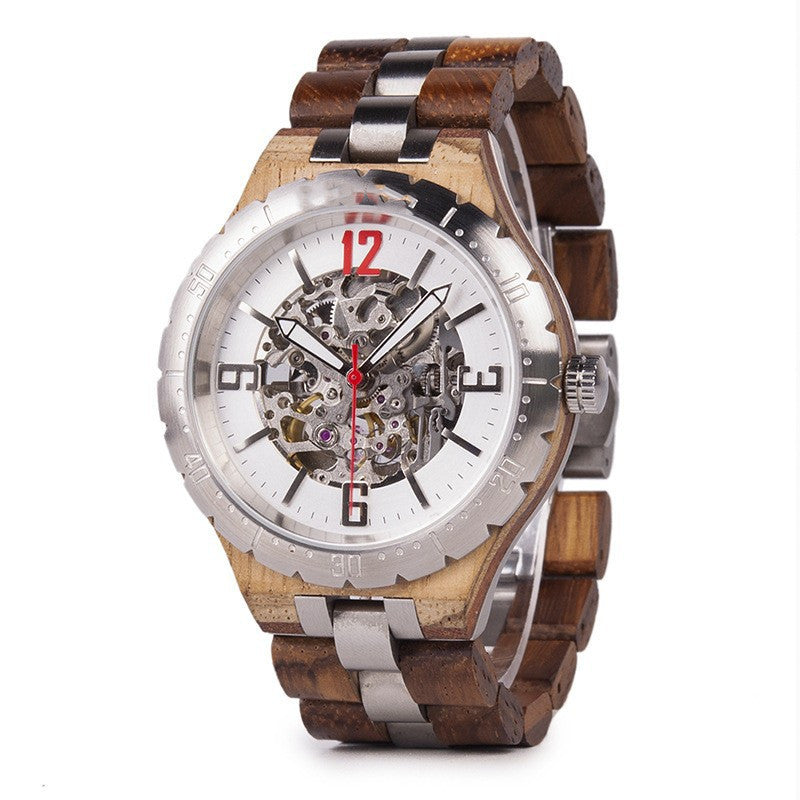 Exquisite Luxury Men's Watches, High-end Wooden Automatic Mechanical Watches
