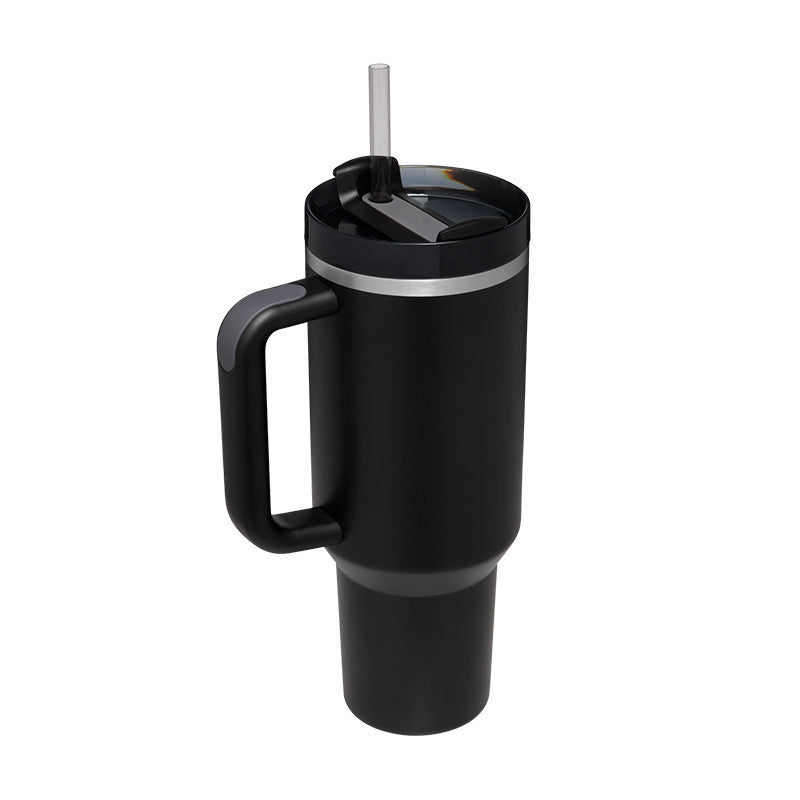 40 Oz Tumbler With Handle Straw Insulated, Stainless Steel Spill Proof Vacuum Coffee Cup Tumbler With Lid Tapered Mug Gifts For Valentine Suitable For Car Gym Office Travel