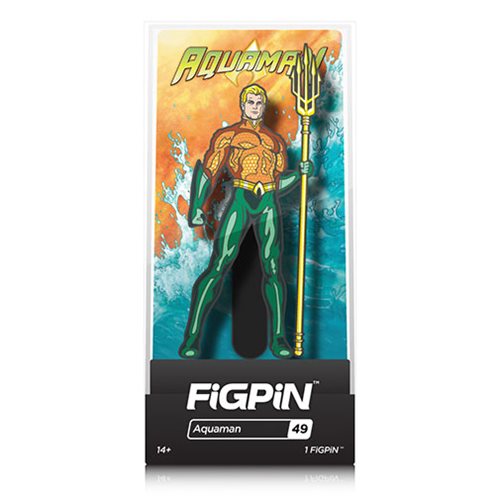 DC Comics Justice League Aquaman FiGPiN Enamel Pin