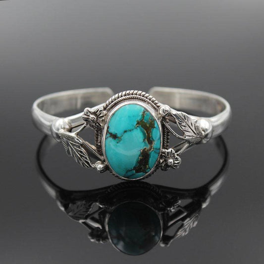 Women's Vintage Engraving Turquoise Bracelet, Vintage Jewelry Gifts