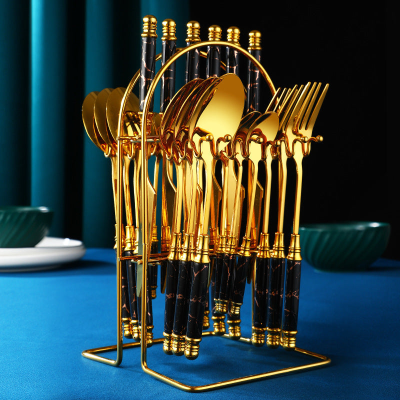 Household Stainless Steel Dazzling Tableware Set