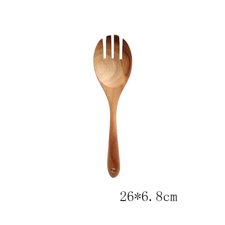 Elegant Cookware, Teak Natural Wood Tableware Spoon Ladle Turner Rice Colander Soup Skimmer Cooking Tool Sets Spoon Scoop Kitchen Tools Gadgets