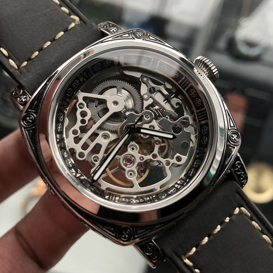 Mechanical Hollowed-out Exquisite Men's Luxury Watches, Men's High-end Stylish Watches, Elegant Men's Watches