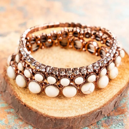 Fashion Vintage Inlaid Turquoise Rhinestone Alloy Bracelet Multi-layer, Fashion Vintage Jewelry