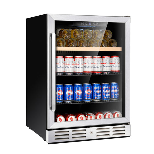 Kalamera Mini Fridge 24?ǥ Beverage and Wine Cooler Built-in or Freestanding - 118 Cans & 16 Bottles Capacity Wine Refrigerator Cooler