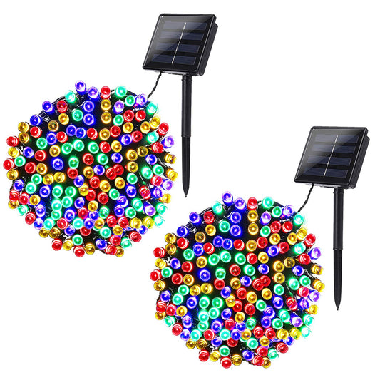 Joomer Solar Christmas Lights, 2 Pack Total 144 FT 400 LED 8 Modes Waterproof Solar Christmas Lights Outdoor for Christmas Decorations (Multicolor)